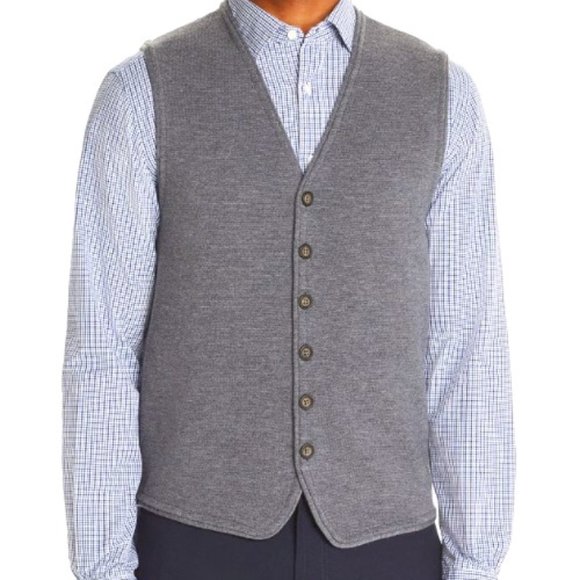The Men's Store at Bloomingdale's Merino Vest - 100% Wool Gray NWT - Picture 1 of 4